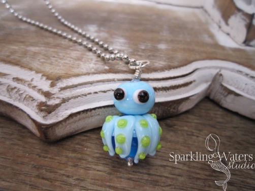 Octopus - Glass Lampwork Focal Bead