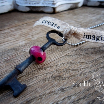 Create - Inspire -- Skeleton Key Necklace