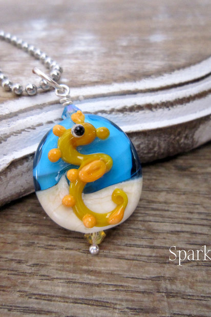 SW Studios - Lampwork Glass Sea Creature - Seahorse