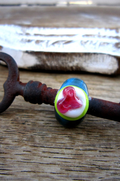 SW Studios - Glass Lampwork Bead Skeleton Key Necklace