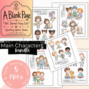 A Blank Page - Art Journal Fussy Cut Downloads - CHARACTER COLLECTION