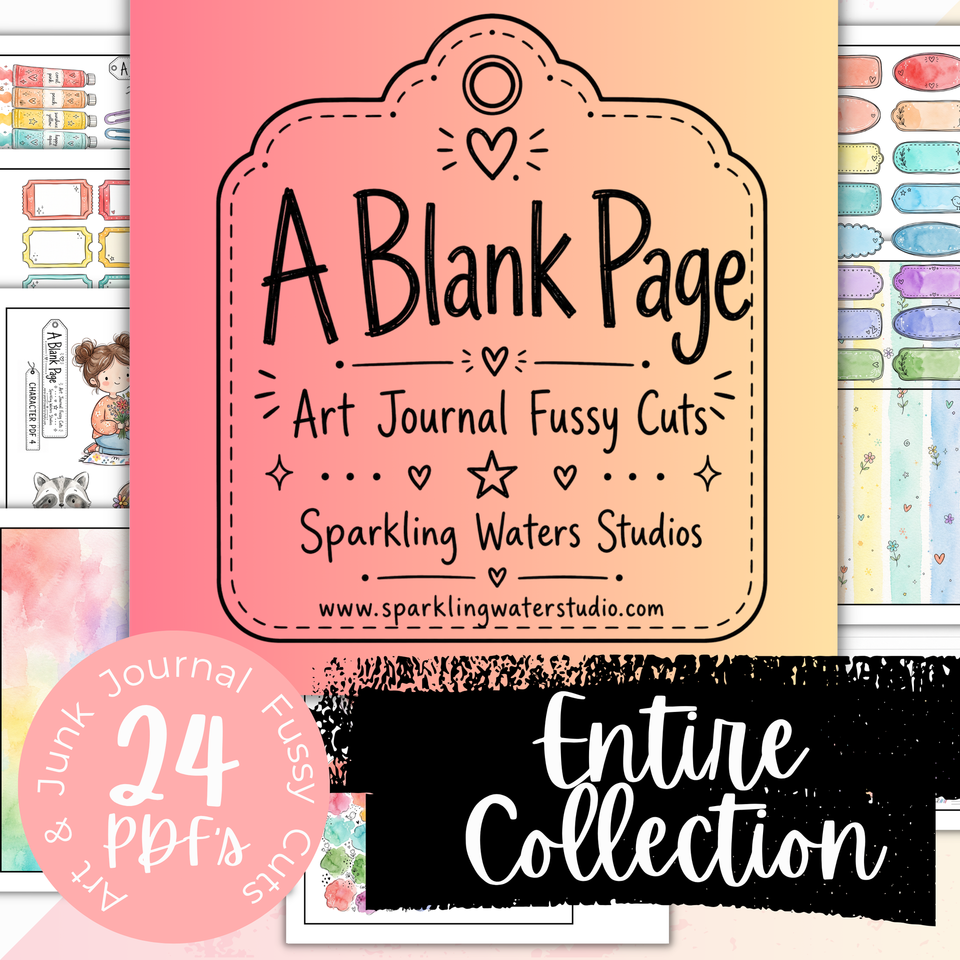 A Blank Page - ENTIRE COLLECTION - Art Journal Digital Paper Download