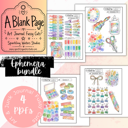A Blank Page - Art Journal Fussy Cut Downloads - EPHEMERA collection